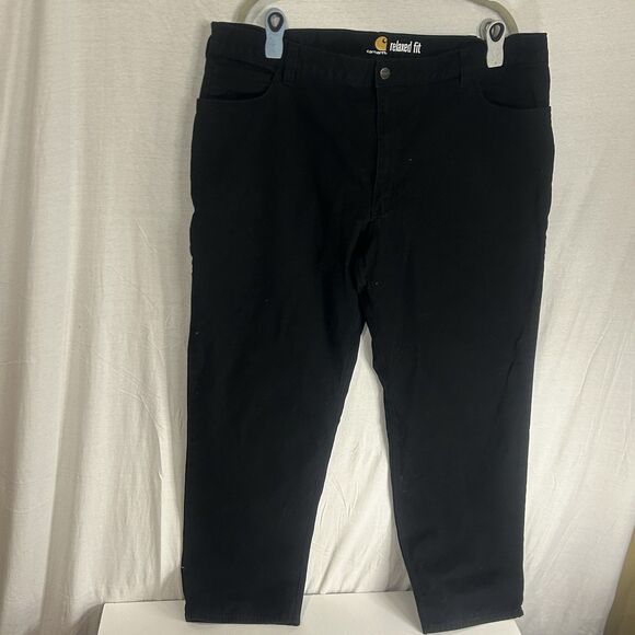 Carhartt Black Jeans Size 42x32 Relaxed Fit Straight Leg Pants - Picture 1 of 8